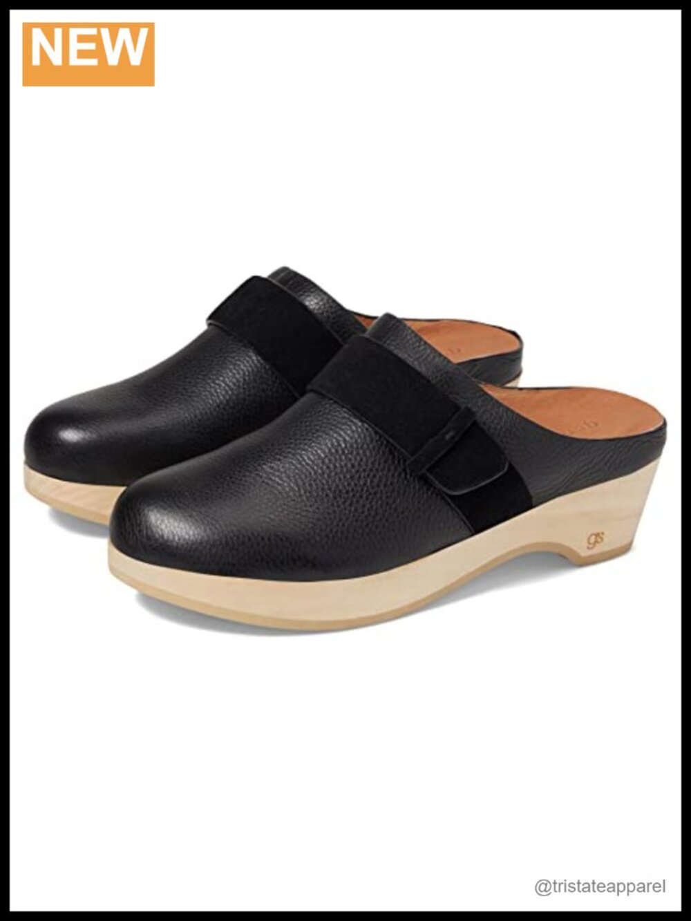 Henley Clog Leather Memory Foam Pull-On Casual Walking